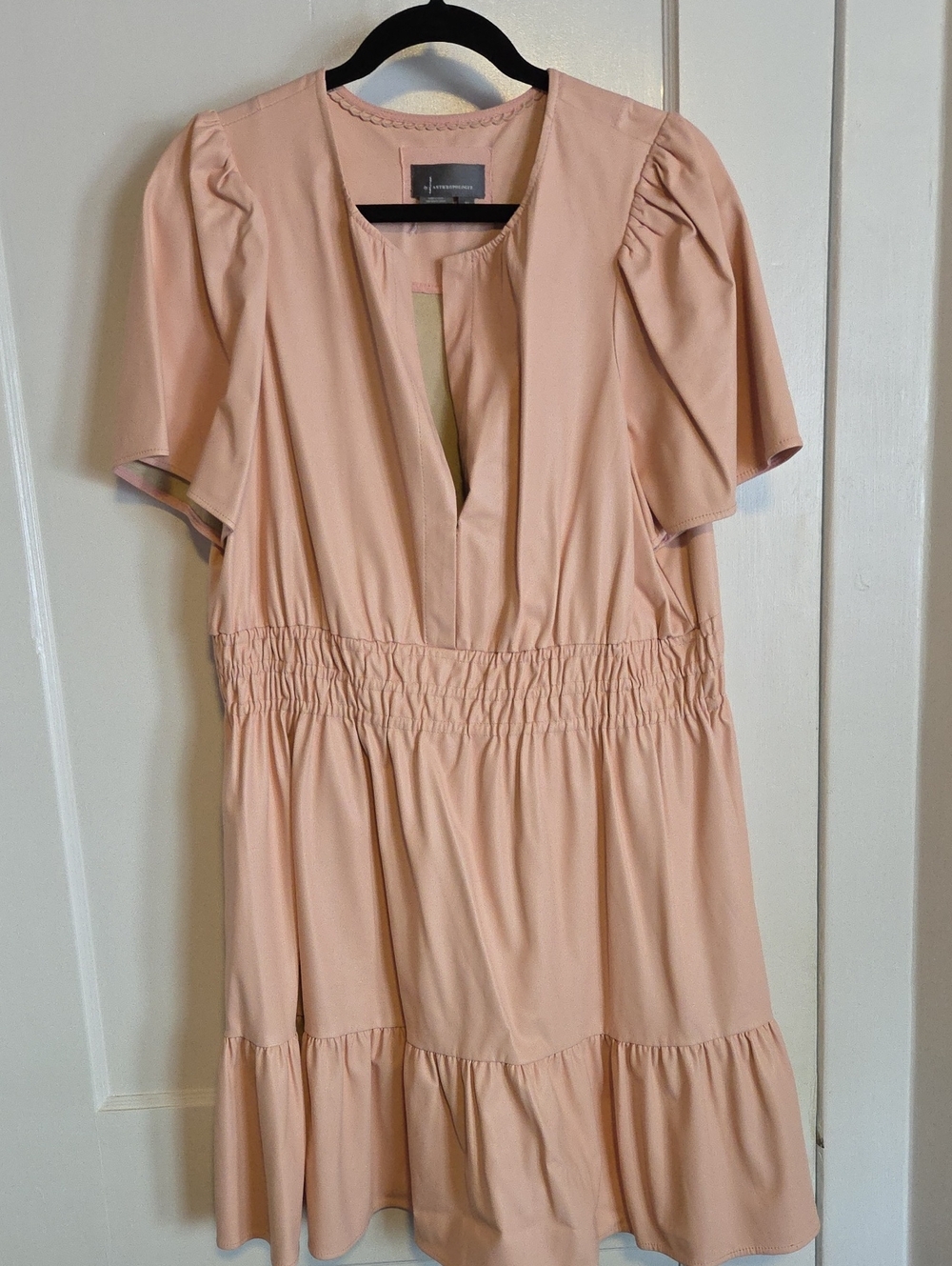 Anthropologie Somerset Mini Dress - Blush Faux Leather